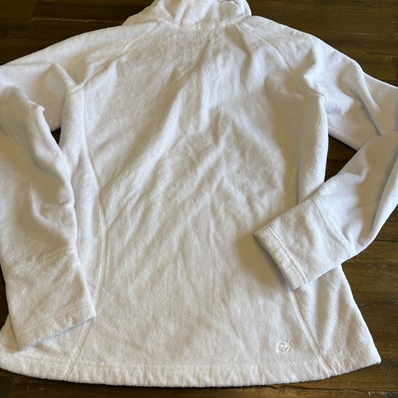 Obermeyer Furry Fleece White 1/4 Zip Pullover Sweater Womens M Winter Warm Skii - Picture 8 of 9